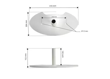 Pied 1 place pour drapeau ou mât d'intérieur