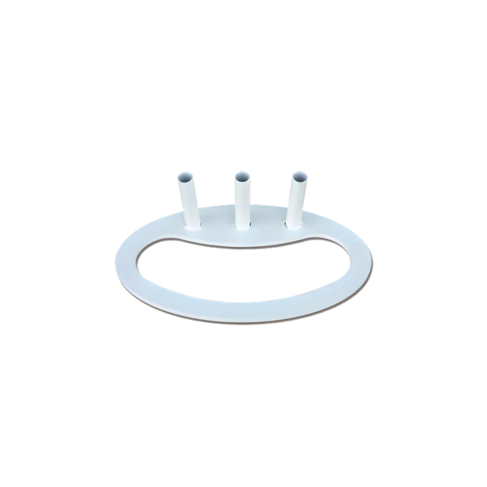 Pied 3 places pour drapeaux ou mâts d'intérieur