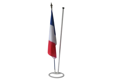 Pied 3 places pour drapeaux ou mâts d'intérieur