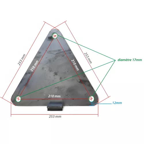 Socle basculant pour mât aluminium