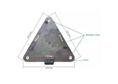 Socle basculant pour mât aluminium