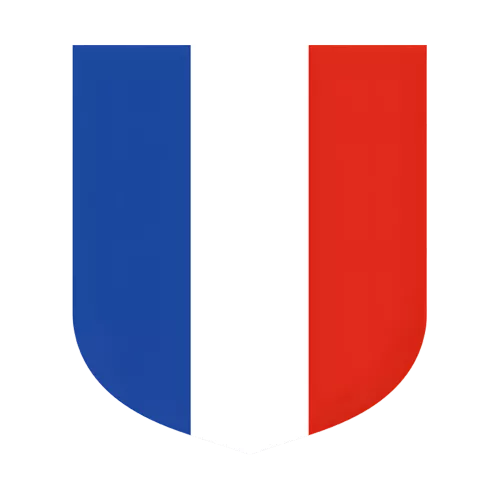 Écusson porte-drapeaux tricolore aluminium gamme premium