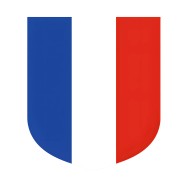Écusson porte-drapeaux tricolore aluminium gamme premium