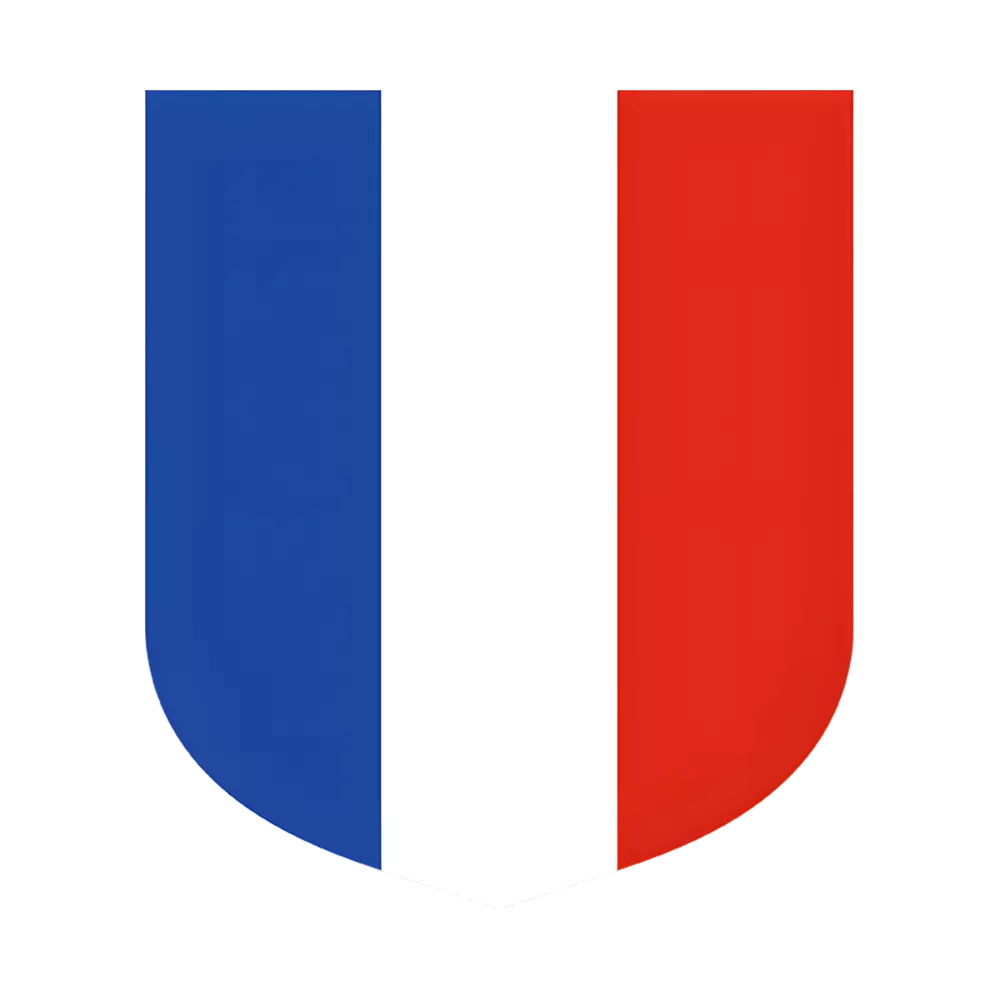 Écusson porte-drapeaux tricolore aluminium gamme premium