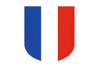 Écusson porte-drapeaux tricolore aluminium gamme premium