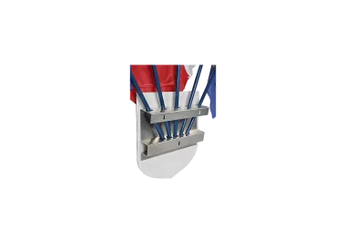 Écusson porte-drapeaux tricolore aluminium gamme premium