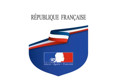 Ecusson porte-drapeaux République Française en composite aluminium