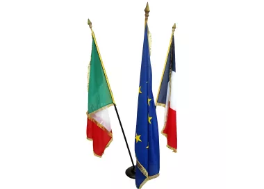 Socle en bois laqué ébène 4 places