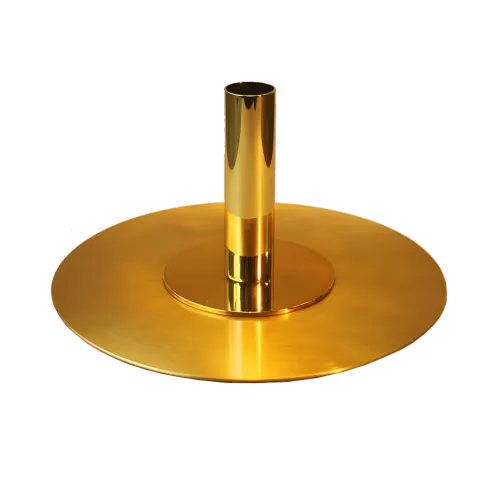 Socle plat en laiton 1 place diamètre 240 mm