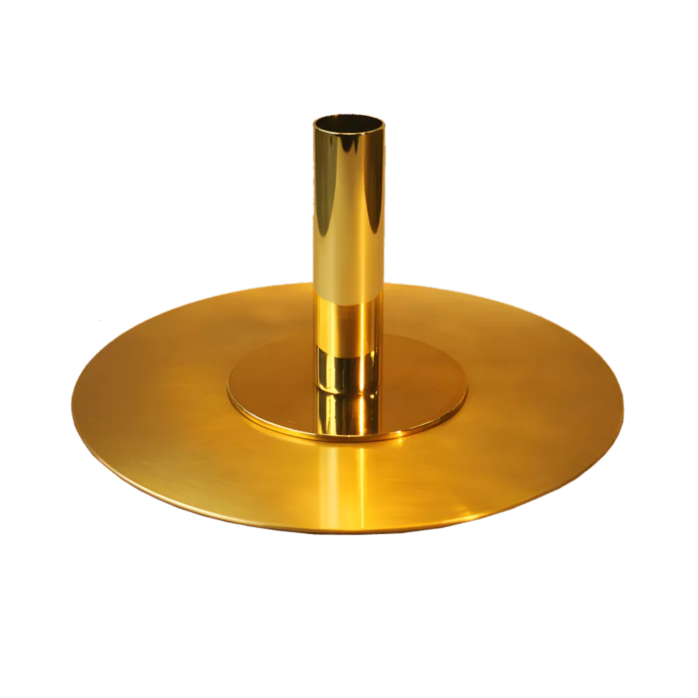 Socle plat en laiton 1 place diamètre 240 mm
