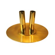 Socle plat en laiton 2 places diamètre 240 mm