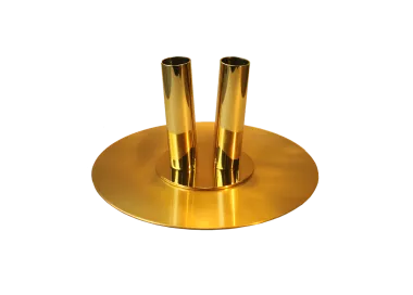 Socle plat en laiton 2 places diamètre 240 mm