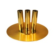 Socle plat en laiton 3 places diamètre 240 mm