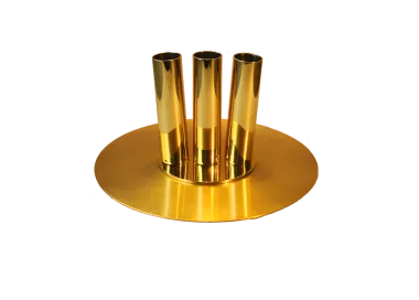 Socle plat en laiton 3 places diamètre 240 mm