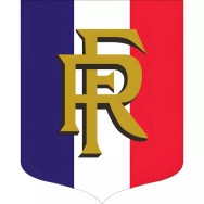 Ecusson porte-drapeaux tricolore RF en PVC 400 x 500 mm
