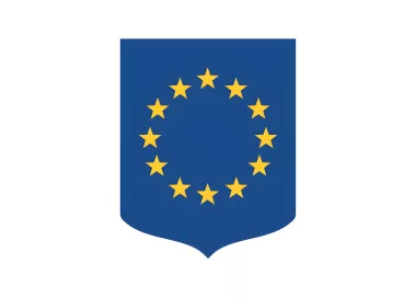 Ecusson porte-drapeaux Union Européenne en PVC rigide