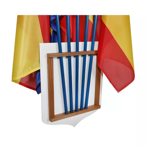 Ecusson porte-drapeaux Union Européenne en PVC rigide