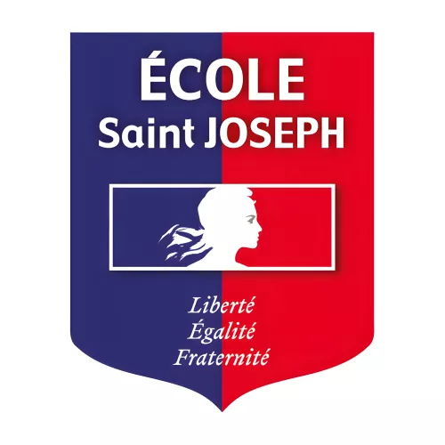 Écusson porte-drapeaux Liberté Égalité Fraternité bleu et rouge