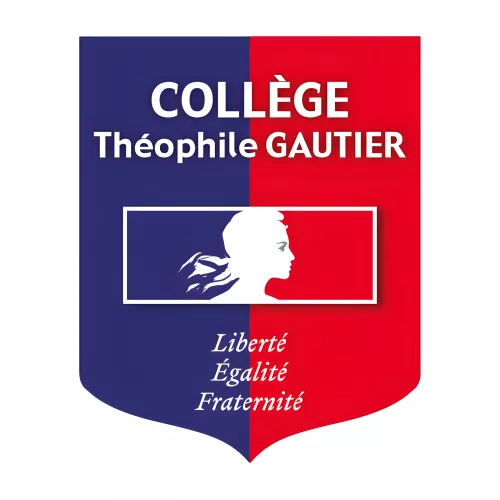 Écusson porte-drapeaux Liberté Égalité Fraternité bleu et rouge