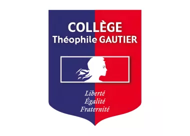 Écusson porte-drapeaux Liberté Égalité Fraternité bleu et rouge