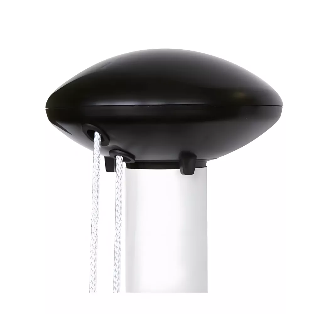 Pommeau plastique noir fixe pour mât alu