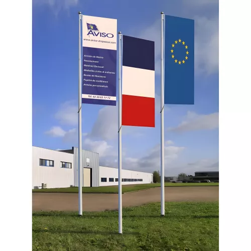 Mât aluminium 7 mètres avec potence rotative