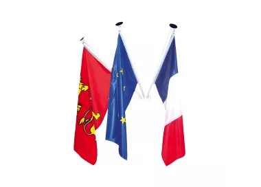 Mât de façade aluminium 4 mètres, diamètre 36 mm