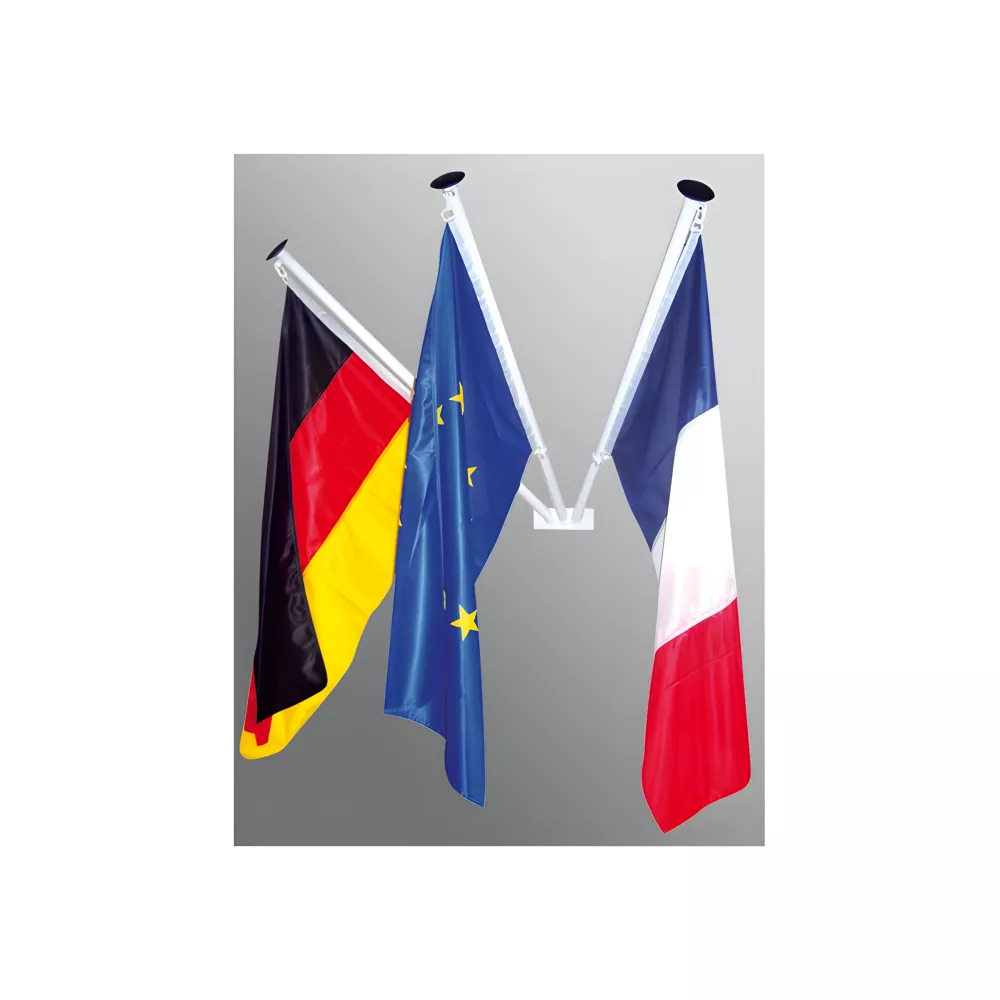 Mât de façade aluminium 2 mètres, diamètre 36 mm