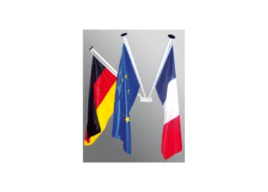 Mât de façade aluminium 2 mètres, diamètre 36 mm