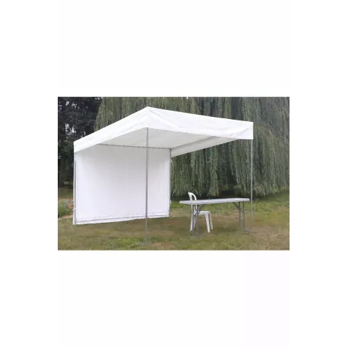 Stand modulaire 3 x 3 m avec armature, toiture et mur arrière