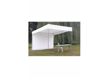 Stand modulaire 3 x 3 m avec armature, toiture et mur arrière