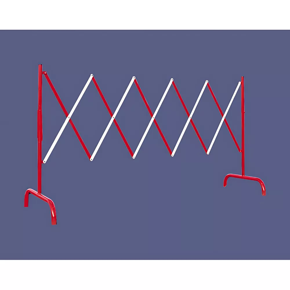 Barrière extensible acier rouge et blanc PROCITY