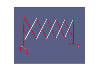 Barrière extensible acier rouge et blanc PROCITY