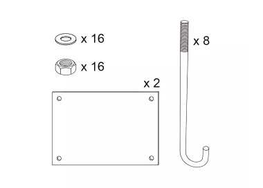 Kit de pose pour portique 202331 et 202341