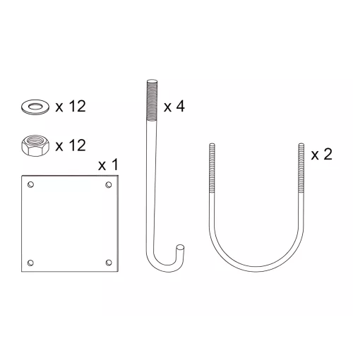 Kit de pose pour barrière tournante 203190