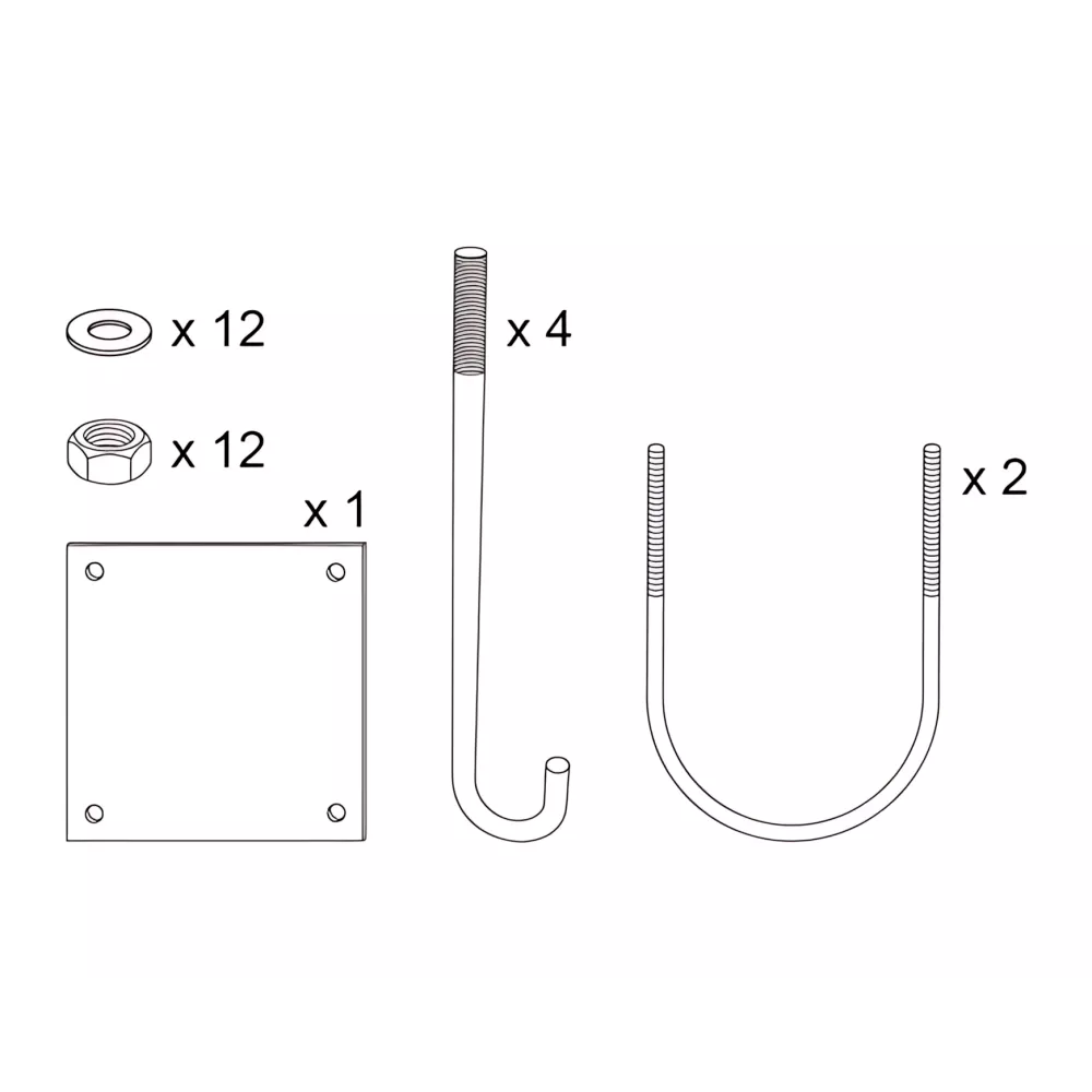 Kit de pose pour barrière tournante 203190