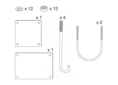 Kit de pose pour barrière tournante 203160, 203170 et 203180