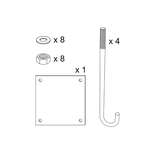 Kit de pose pour demi portique 202540