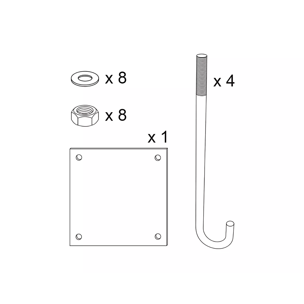 Kit de pose pour demi portique 202541 et 202542