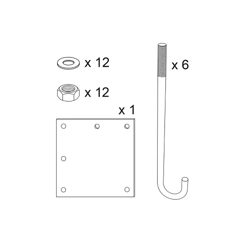 Kit de pose pour demi portique 202543