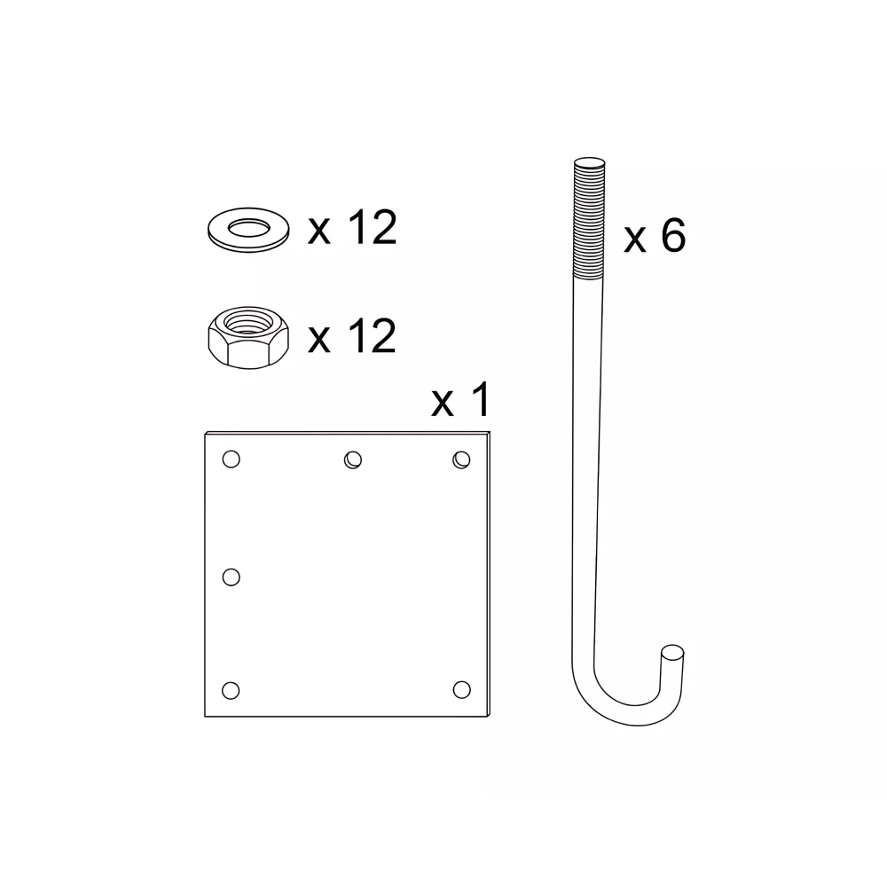 Kit de pose pour demi portique 202543