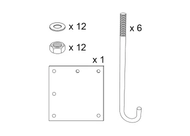 Kit de pose pour demi portique 202543