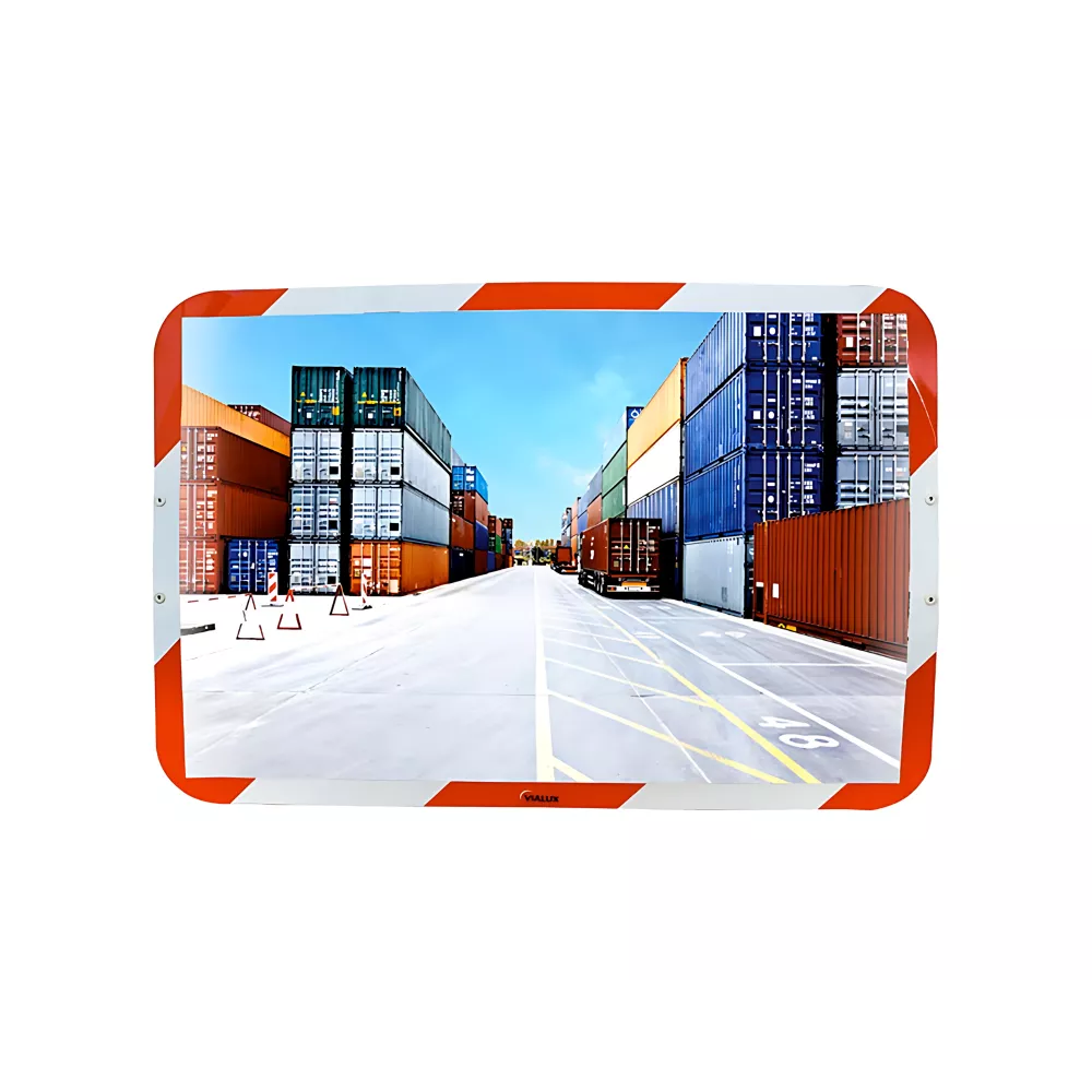 Miroir contour rouge et blanc Ecomir PROCITY