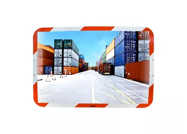 Miroir contour rouge et blanc Ecomir PROCITY