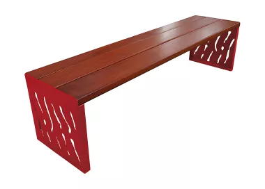 Banquette Venise acier et bois PROCITY