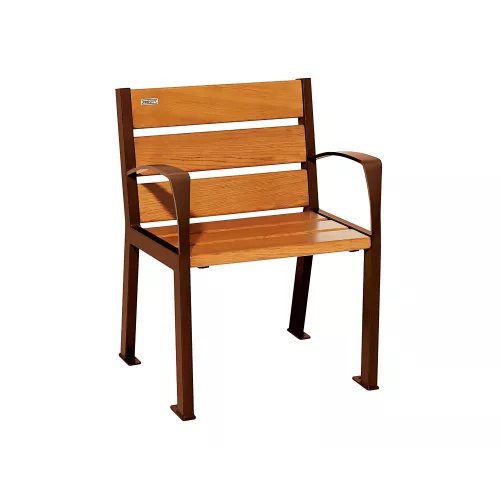 Fauteuil bois et acier Silaos® 6 lames PROCITY