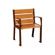 Fauteuil bois et acier Silaos® 6 lames PROCITY