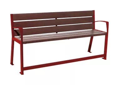 Banc plastique recyclé et acier Silaos® spécial sénior PROCITY
