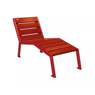 Chaise longue bois et acier Silaos® PROCITY