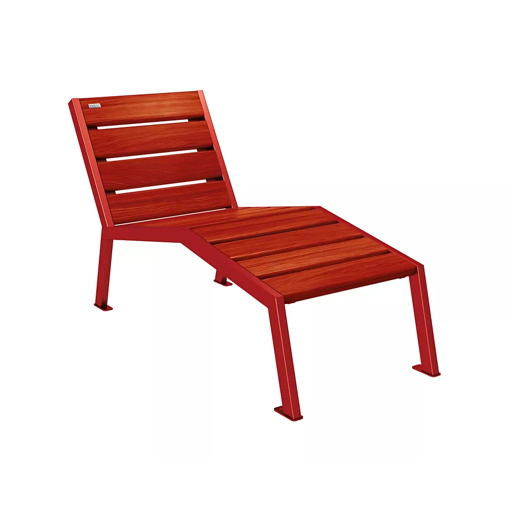 Chaise longue bois et acier Silaos® PROCITY